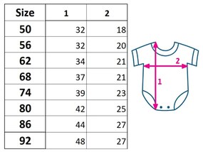 Body  rövid ujj New Baby Classic, vel. 50