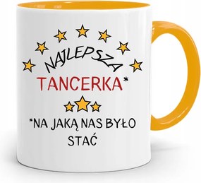 Táncosnőnek Sárga Bögre Születésnapi Ajándéknak, fényképes nyomattal