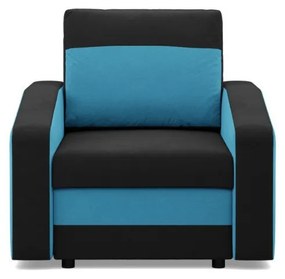 Hewlet fotel, szövet anyag, hab töltet, fekete - kék