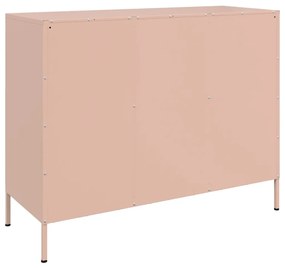 rózsaszín acél tálalószekrény 100,5 x 39 x 79 cm