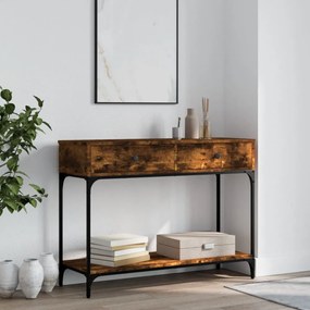 füstös tölgy színű szerelt fa tálalóasztal 100 x 34,5 x 75 cm
