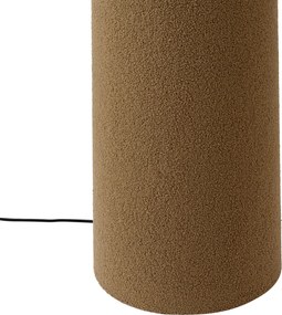 Japandi állólámpa barna Teddy szövet 2-lámpás - Trompet