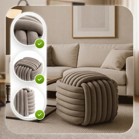 MAGMA bézs fonott puff