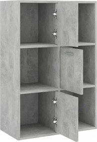 betonszürke szerelt fa tárolószekrény 60 x 29,5 x 90 cm