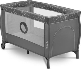 Lionelo - Utazóágy STEFI PLUS Szürke-fehér