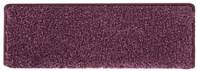 15 db lépcsőszőnyeg, 65 x 21 x 4 cm, sötétlila, téglalap alakú széllel