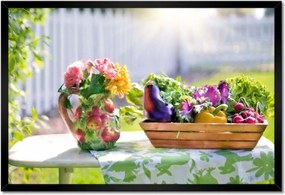 Poszterek keretben 60x40 Zöldségek serpenyőben