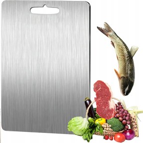 Rozsdamentes Acél Hal Gyümölcs Hús Vágódeszka Vékony Nagy 29x20CM