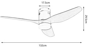 ZEVENTI - LED mennyezeti ventilátor PADUA LED/18W/230V Wi-Fi Tuya fehér/barna + távirányító