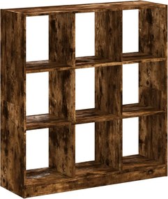 vidaXL füstös tölgy színű szerelt fa könyvespolc 102 x 32 x 108 cm