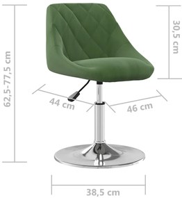 4 db sötétzöld bársony forgó étkezőszék