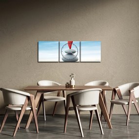 Kép - Egyensúly kövekkel (órával) (90x30 cm)