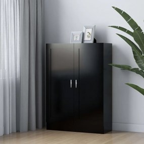 fekete szerelt fa könyvszekrény 82,5 x 30,5 x 115 cm