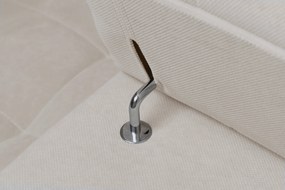 Nardo L kinyitható sarokkanapé, jobb oldali - bézs Pretty 03 plüss