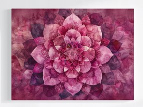 Poszter Rózsaszín Lótusz Mandala Szirmok Harmóniája 100x75