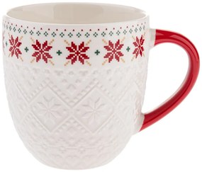 Fehér porcelán bögre karácsonyi mintával 630 ml Knitting – Dakls
