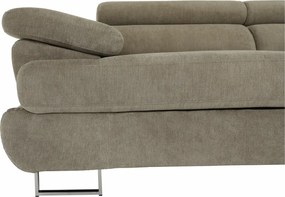 Ülőgarnitúra, világosbarna melír, szövet, jobbos, BUTON P