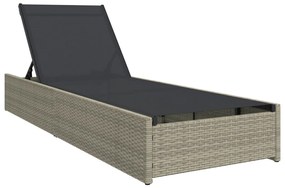 Napozóágy Bézs 60x200x27 cm Polyrattan
