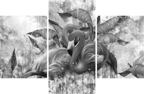 Kép - Flamingók graffiti (90x60 cm)