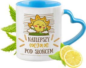 Szociológusnak Kék Bögre Szív Alakú Füllel Ajándék