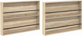 vidaXL Magazin állvány 2 pcs Sonoma tölgy 100 x 12 x 70 cm Faanyag