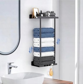 Szénacél törölközőtartó, állítható magasság 40-75cm