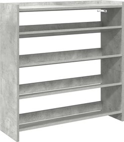 vidaXL betonszürke szerelt fa cipőtartó 80x25x81 cm
