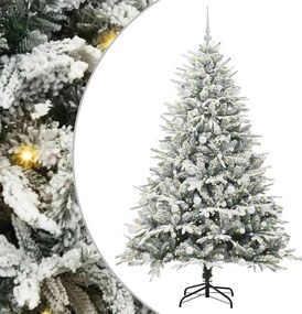 vidaXL Műfenyő világítással és gömbkészlettel Zöld 180 cm PVC és PE