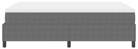 Boxspring ágy matraccal Szürke 140x200 cm Kordbársony