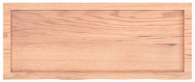 világosbarna kezelt tömör tölgyfa fali polc 100x40x(2-6) cm