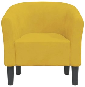 citromsárga bársony kagylófotel