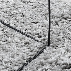 PAMPLONA szürke magas szálú bolyhos modern szőnyeg Ø 100 cm
