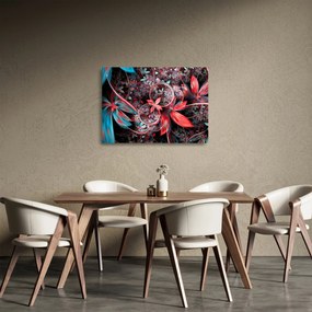 Absztrakt képek egzotikus virágok (üvegen) (70x50 cm)