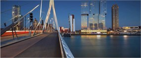 Kép - Alkonyat Rotterdamban, Hollandia (120x50 cm)