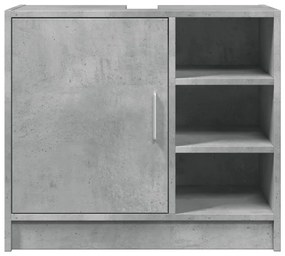 Betonszürke szerelt fa mosdószekrény 63 x 29 x 55 cm