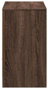 barna tölgy színű szerelt fa LED-es TV-szekrény 91x34x61 cm