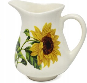 0,2 l-es kerámia kancsó napraforgó motívummal díszítve