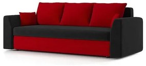 PAUL modell 2 Nagyméretű kinyitható kanapé Fekete/ piros