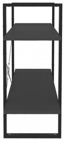 kétszintes szürke szerelt fa könyvszekrény 100 x 30 x 70 cm