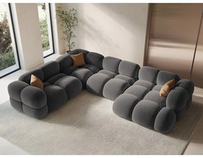 Szürke sarokkanapé (bal oldali-U alakú) Loretto – Cosmopolitan Design