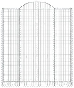 5 db íves horganyzott vas gabion kosár 200x50x220/240 cm