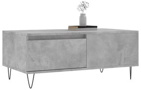 Betonszürke szerelt fa dohányzóasztal 90x50x36,5 cm