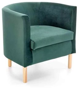 Clubby II fotel, zöld / natúr fa