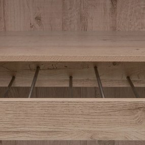 Natúr színű nyitott moduláris szekrény tölgyfa dekorral 60x180x45 cm Modular – Casa Selección