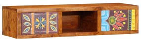 tömör akácfa többszínű TV-szekrény 100x30x22