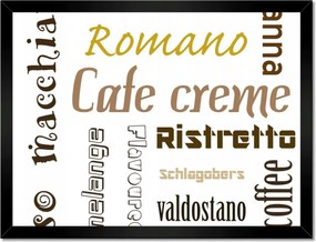 Poszterek keretben 40x30 Kávé típusok