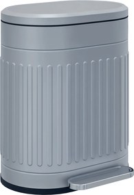 HOMCOM 20 l pedálos szemetes fedéllel és lábpedállal, levehető belsővödör, lassan záródó, szürke (36,5 × 31,2 × 45 cm) | Aosom