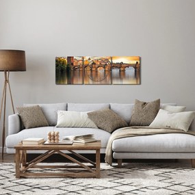 Kép - Prága (órával) (90x30 cm)