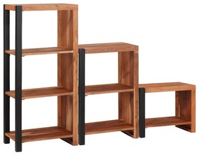 Könyvespolc 3 pcs Barna 50 x 30 x 110 cm Tömör akácfa