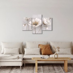 Fehér virágok képe (90x60 cm)